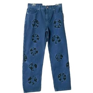 BDG Urban Outfitters Jean Blue Denim Tie Dye Bow Fit Boho‎ Retro Inspired SZ 28W